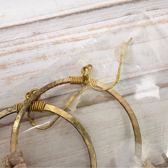 🆕 Nakamol Boho Fringe Hoop Earrings New! - Picture 4 of 4